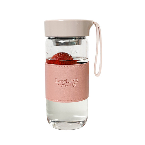 High-definition glass cup borosilicate heat-resistant tea separator cup for men  new style online single-layer water cup for women summer