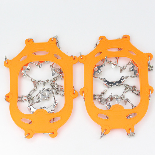 Outdoor non-slip climbing crampons 19 teeth ice and snow stainless steel anti-slip shoe covers silicone ice grip snow ice climbing foot covers