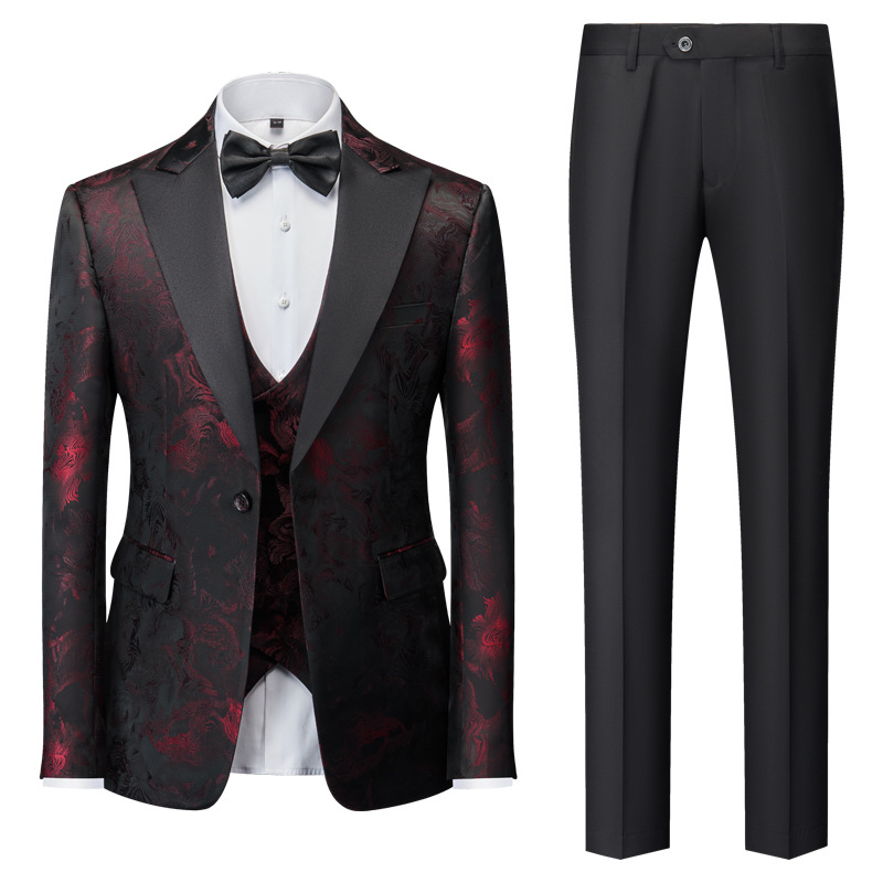 Men's Clothing men's new suits men's wedding groom suit three piece suit_voghion.com
