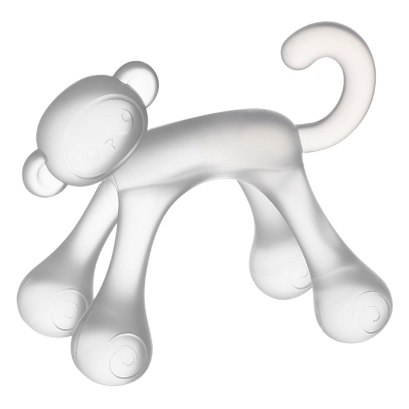 Bebé mordedor mono mordedor teether hervida silicona de calidad alimentaria anti-comer mano bebé mordedor palo
