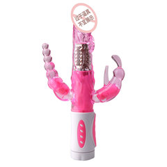 AV vibrator female masturbation g-spot massage stick double-headed vibrator rabbit soft dildo adult products