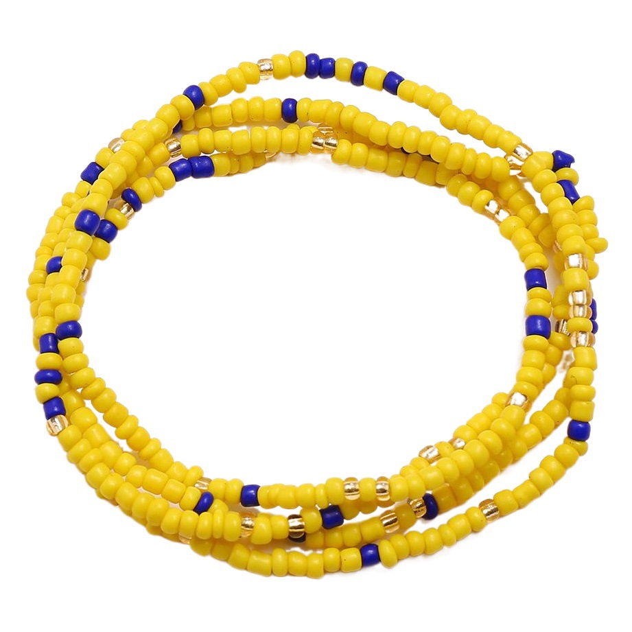 Factory direct supply Amazon supply multi-layer handmade color beads beach chain European and American style summer popular waist chain women