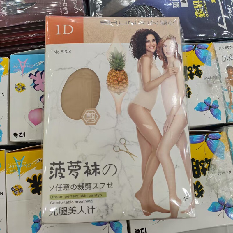 8208 Summer Thin 1D Light Leg Pineapple Socks Women's Arbitrary Cut Base Stockings Anti-drop Pantyhose
