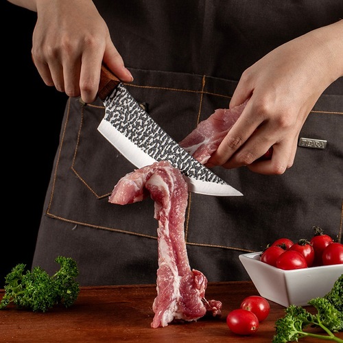 Longquan Hammered Pattern Sharp Forged Boning Knife Kitchen Knife Meat Cleaver Slicing Knife Fish Knife Chef's Knife Sharpening Division Tools