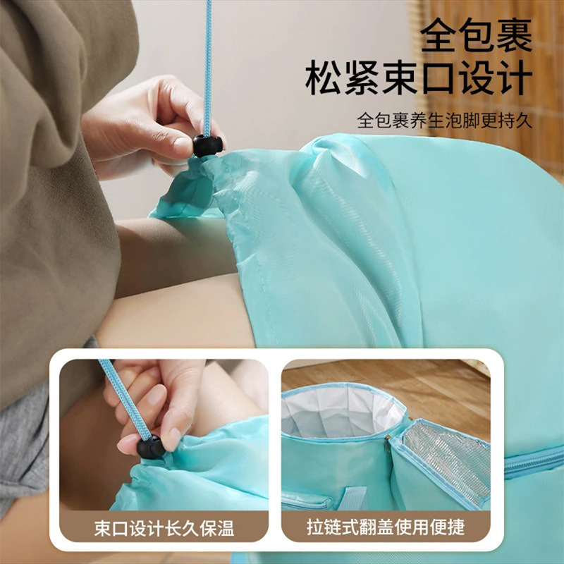 泡脚桶家用72cm过膝过小腿洗脚袋旅行可折叠泡脚袋可收纳折叠浴桶|undefined