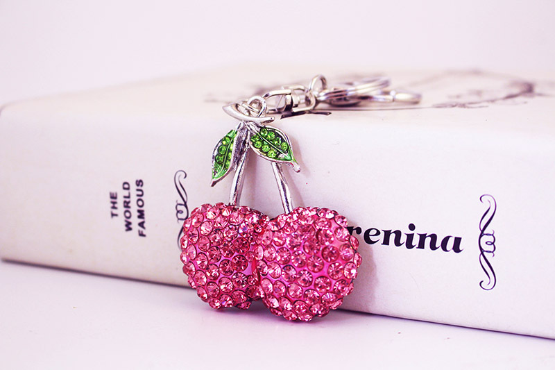 54g Weight Cute Cherry Zinc Alloy Unisex Keychain