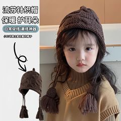 百照 秋冬2025新款ins保暖宝宝针织帽婴儿毛线帽时尚百搭儿童帽子