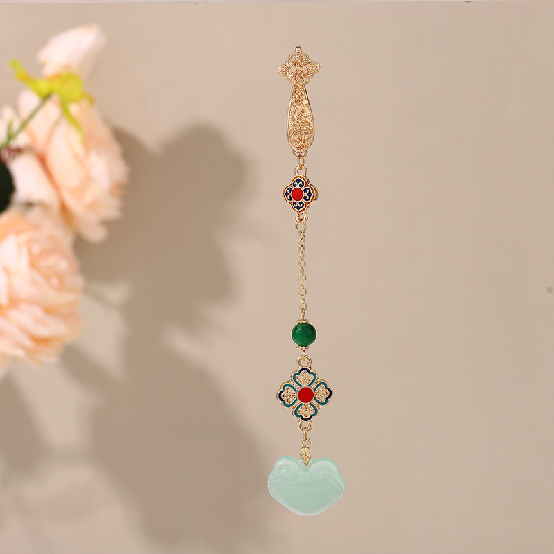 Antigüedades Cheongsam, tendencia nacional, temperamento, temperamento, colgante, broche, ropa de té Hanfu, borlas, retro, maquillaje chino, accesorios para mujeres