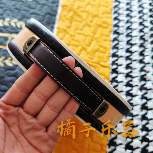 Orff children's musical instruments percussion instruments tambourine drum double-sided drum goat leather cowhide hand-held drum drum skin bag drum drum box