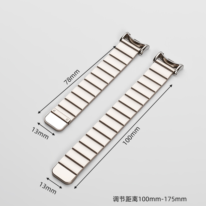 小米手环钢表带批发适用8/9pro10一珠磁吸扣手表带xiaomi8/9NFC版|undefined