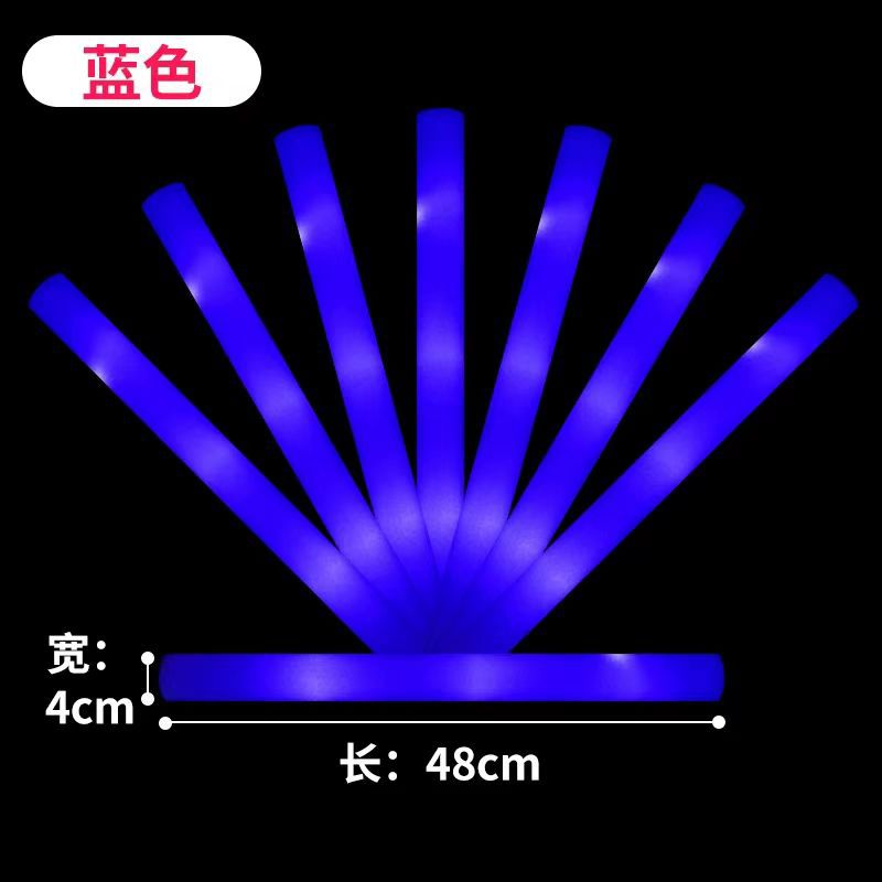 Coloridas esponjas transfronterizas varillas fluorescentes concierto varillas fluorescentes de apoyo festival de música impresión de logotipo varillas fluorescentes