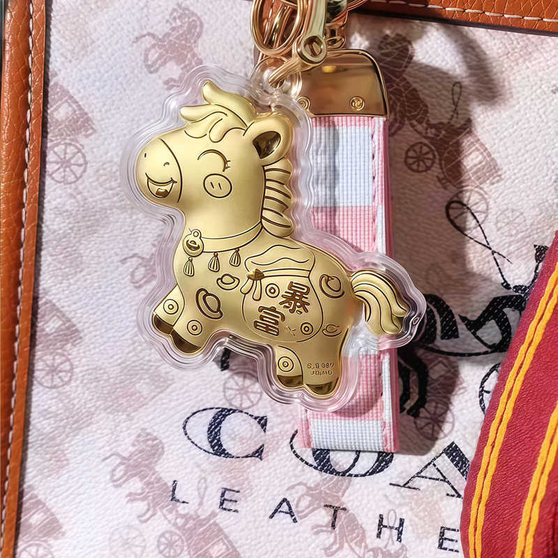 黄金小金马钥匙扣马上有钱马上暴富挂饰包包挂饰钥匙扣汽车扣挂件|undefined