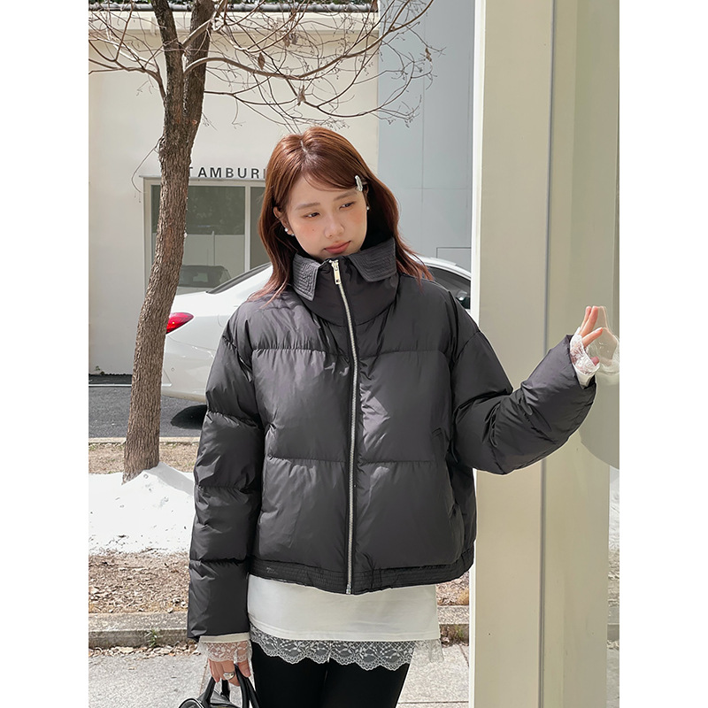 【冰川岛屿】歌铭韩系立领短款羽绒服女装2025冬季新款外套N794C