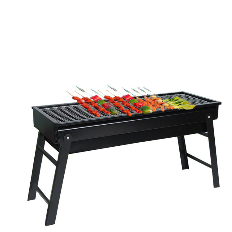 Outdoor BBQ Grill, Household Barbecue Rack, Camping & Outdoor Mini Oven, Stainless Steel Folding Stove, Charcoal Stand