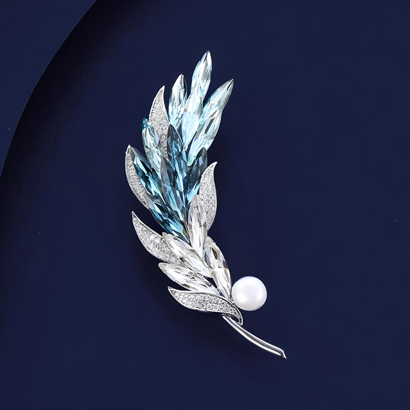 Exquisite Crystal Wheat Ear Brooch, High-End Female Stylish, Versatile Corsage, Accessible Luxury Niche Design Pin, Clothing Accessories