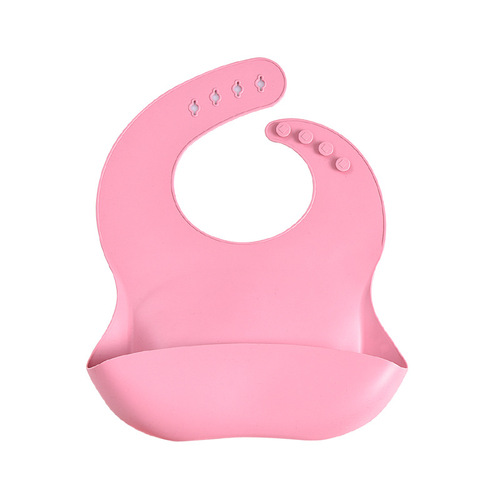 Silicone bibs for babies, baby eating bibs, three-dimensional waterproof super soft rice pockets, children's large saliva pockets