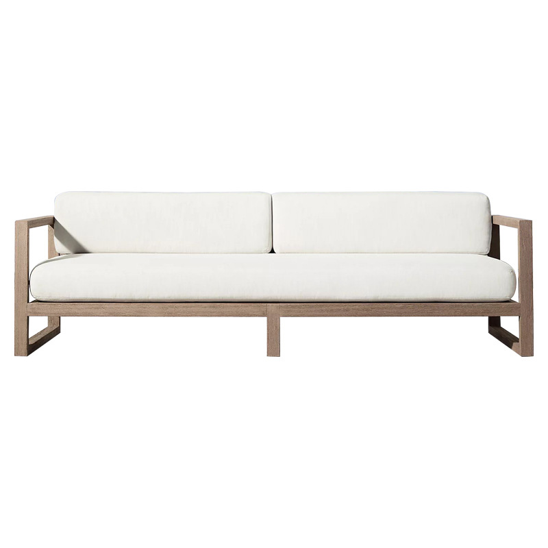 Al aire libre combinación de sofá de alta gama de teca patio villa simple sala de estar terraza jardín hotel modelo muebles de la habitación