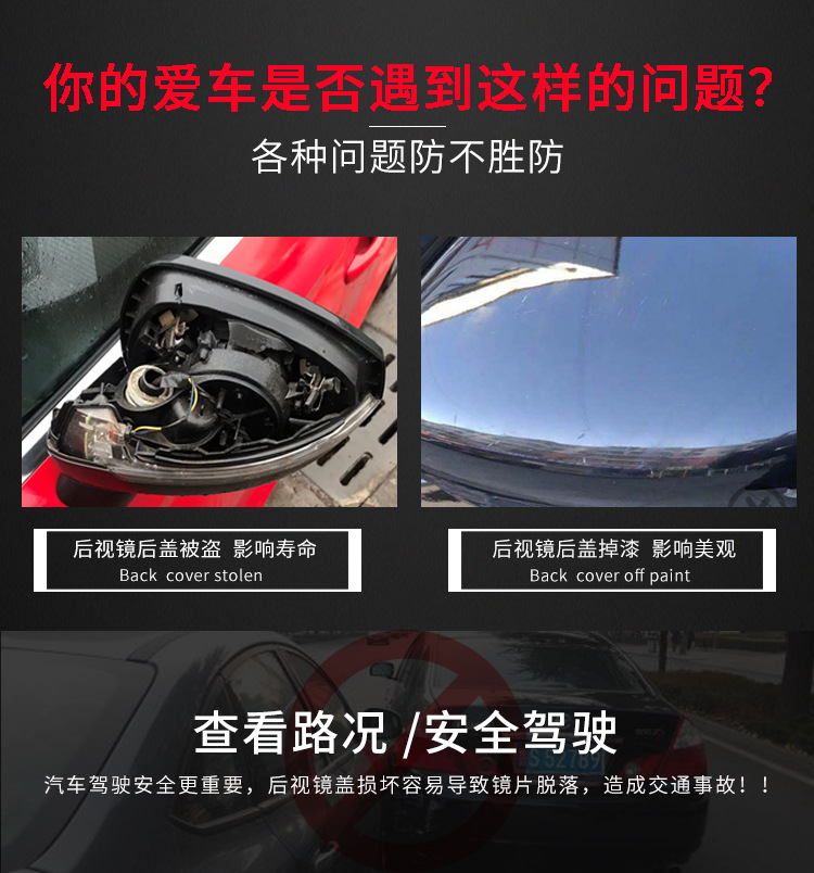 Suitable for Honda Crv Rearview Mirror Housing Cover, Hao Ying Reversing Mirror Cover, Modified Electroplated Reflector, Carbon Fiber