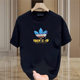 2024 Summer New Short-sleeved T-shirt Men's American Style Trendy Brand Couple's Half-sleeved Top Loose Casual Round Neck T-shirt