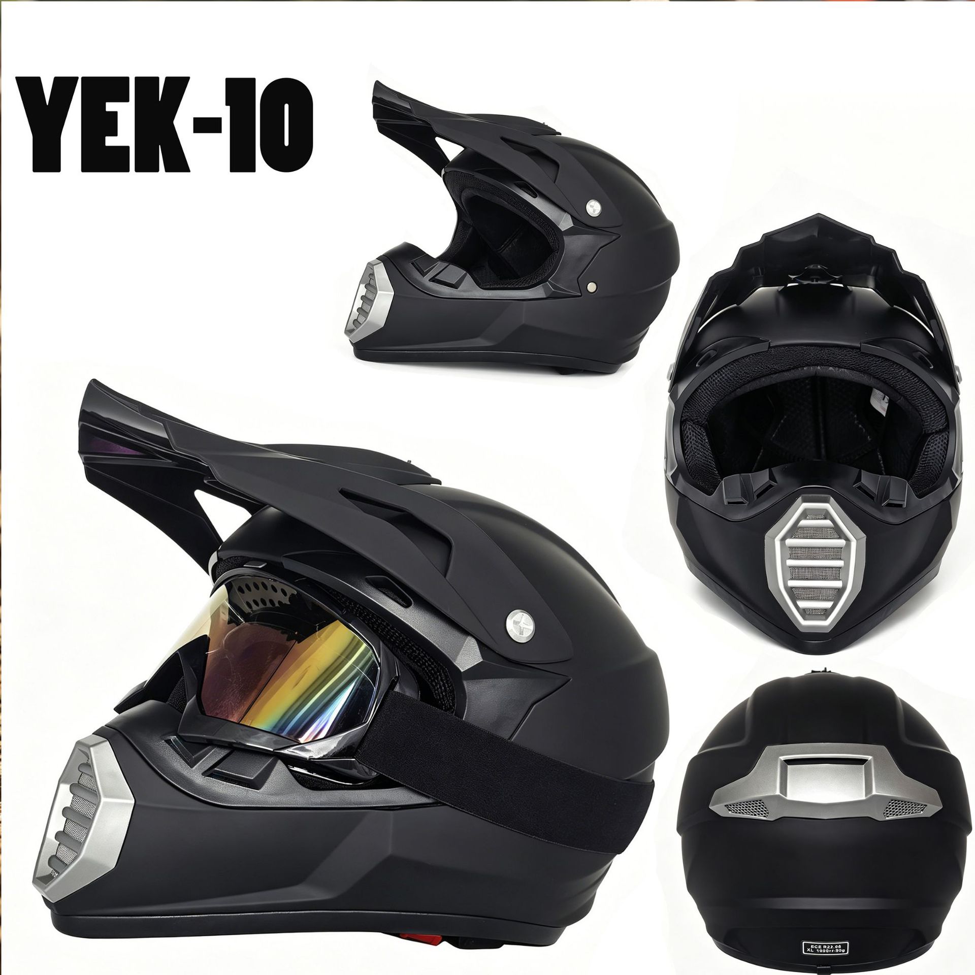 Adult and Children's Motorcycle Helmets Dot Certified Electric Vehicle Bicycle Helmets Off-Road Helmets C Full-Face Motorcycle Helmets