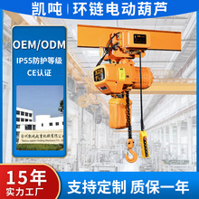 行家选环链电动葫芦380V链条提升机5T固定式葫芦户外起重机EQ款
