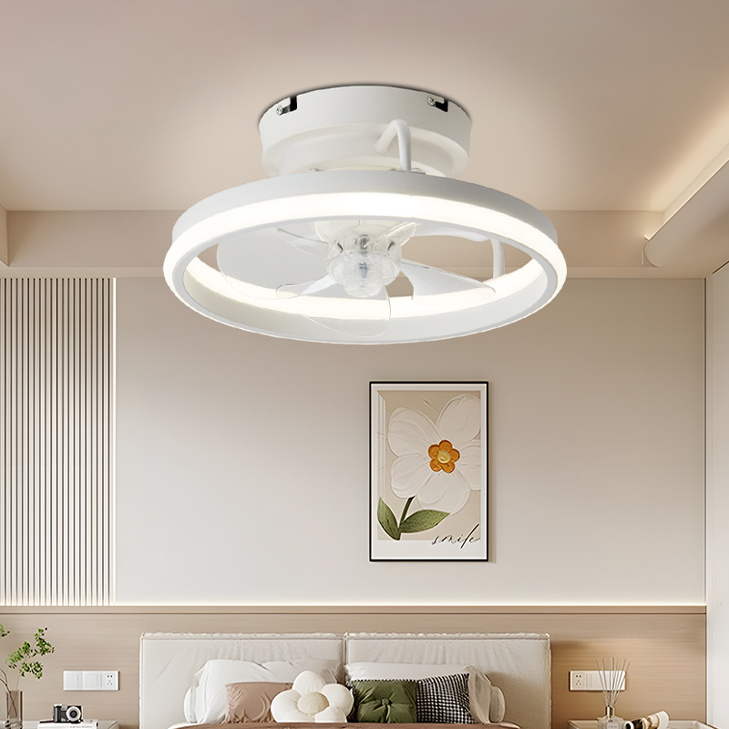 Lámpara Ventilador de Techo Inverter de 360 Grados, Acrílico, Control por App, para Sala de Estar y Dormitorio