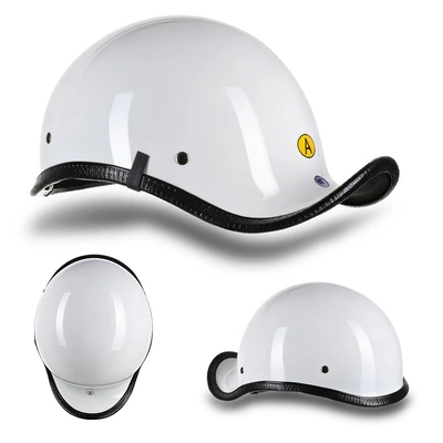 Motosiklet kaskı (dəbilqə) – Battery Safety Helmet - bright-white-brown-lenses-m