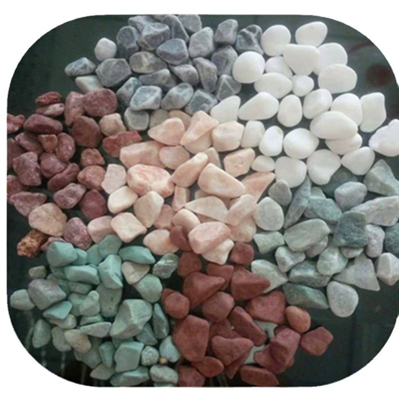 Factory supply blush red pebbles permeable floor terrazzo red stone washed stone glue stone