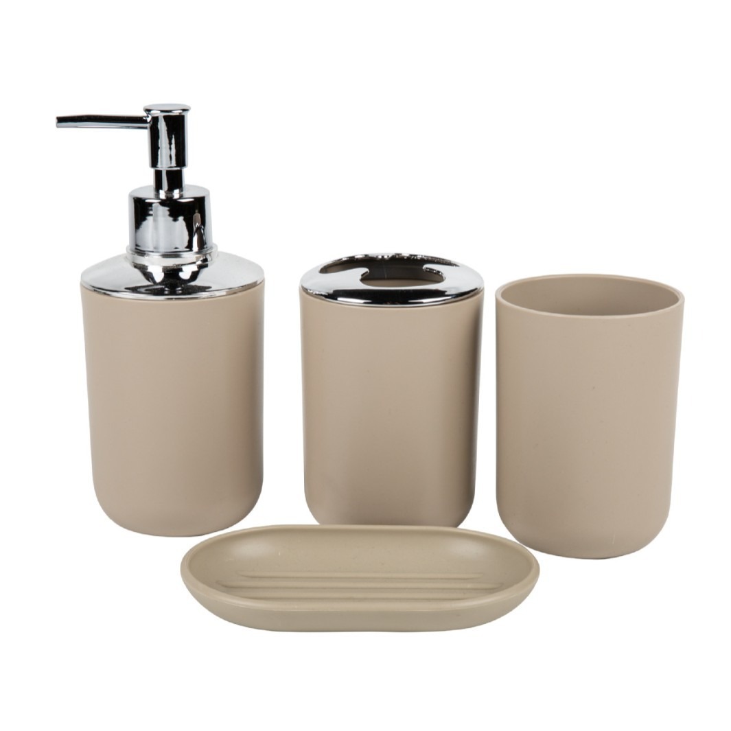 Kit de baño de lavado de 4 piezas enjuague bucal jabón botella de emulsión soporte de cepillo de dientes artículos para el hogar almacenamiento de baño image 9