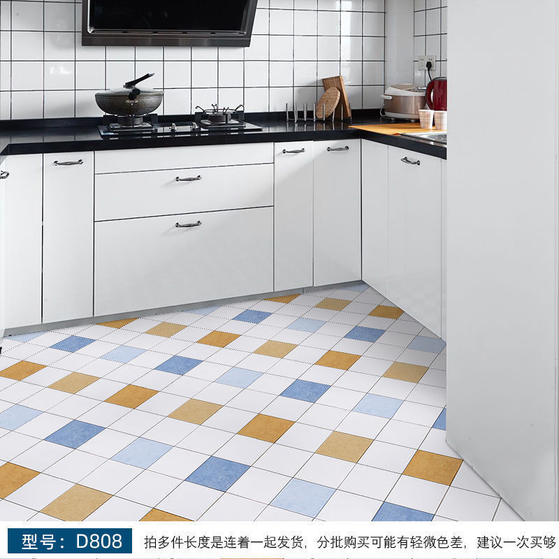 Pegatinas autoadhesivas para suelos de baño, azulejos de inodoro, pegatinas para suelos de cocina, engrosadas, venta al por mayor de fábrica. image 17