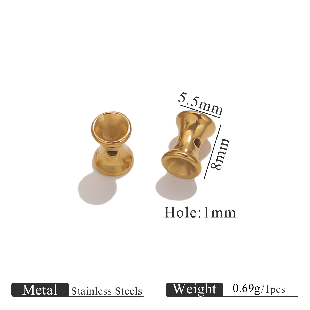 Plating Design 1 Piece 304 Stainless Steel Geometric DIY Jewelry Accessories Beads Spacer Bars