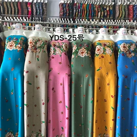 印花、扎染布;粘胶面料;其他化纤面料