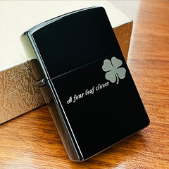 Chief Candles Flame Lighter Personality Retro Black Ice Clover Lucky Grass Outdoor Fashion Gift