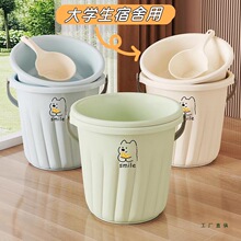 水桶带盖家用塑料盆学生宿舍用多功能加厚储水用大桶手提圆桶耐用