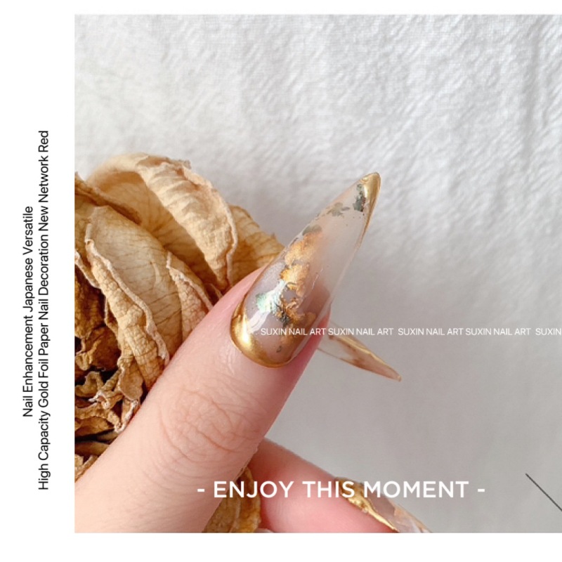 Japanese -style nail gold foil shining ultra -thin 2025 popular tin…