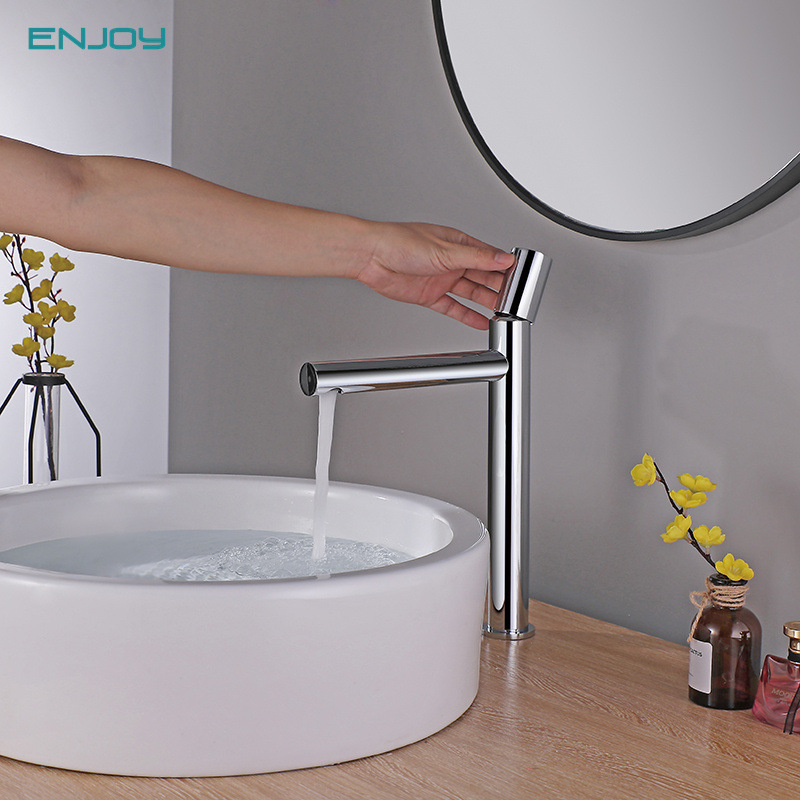 Designer minimalist faucet counter basin washbasin hot and cold toilet hotel all copper high foot faucet cross border