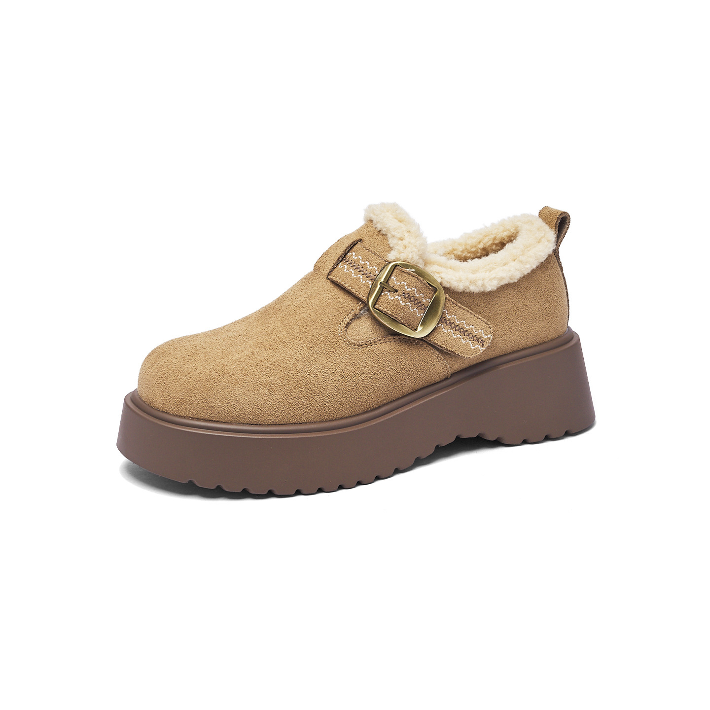 Augu Lion Deng Xiaoping Bocken Women Otoño / Invierno 2025 Nuevo Bocken Algodón de suela gruesa Maternidad Botas de nieve de suela suave