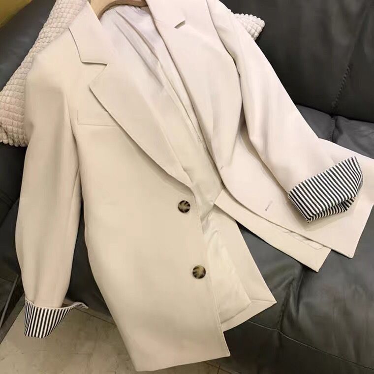 ng2510292 Lässiger Blazer 2021 Neuer koreanischer Stil Frühling und Herbst Lockerer Schnitt Damen Khaki Kleiner Anzug Schwarz Zhao Zhi Zheng_voghion.com