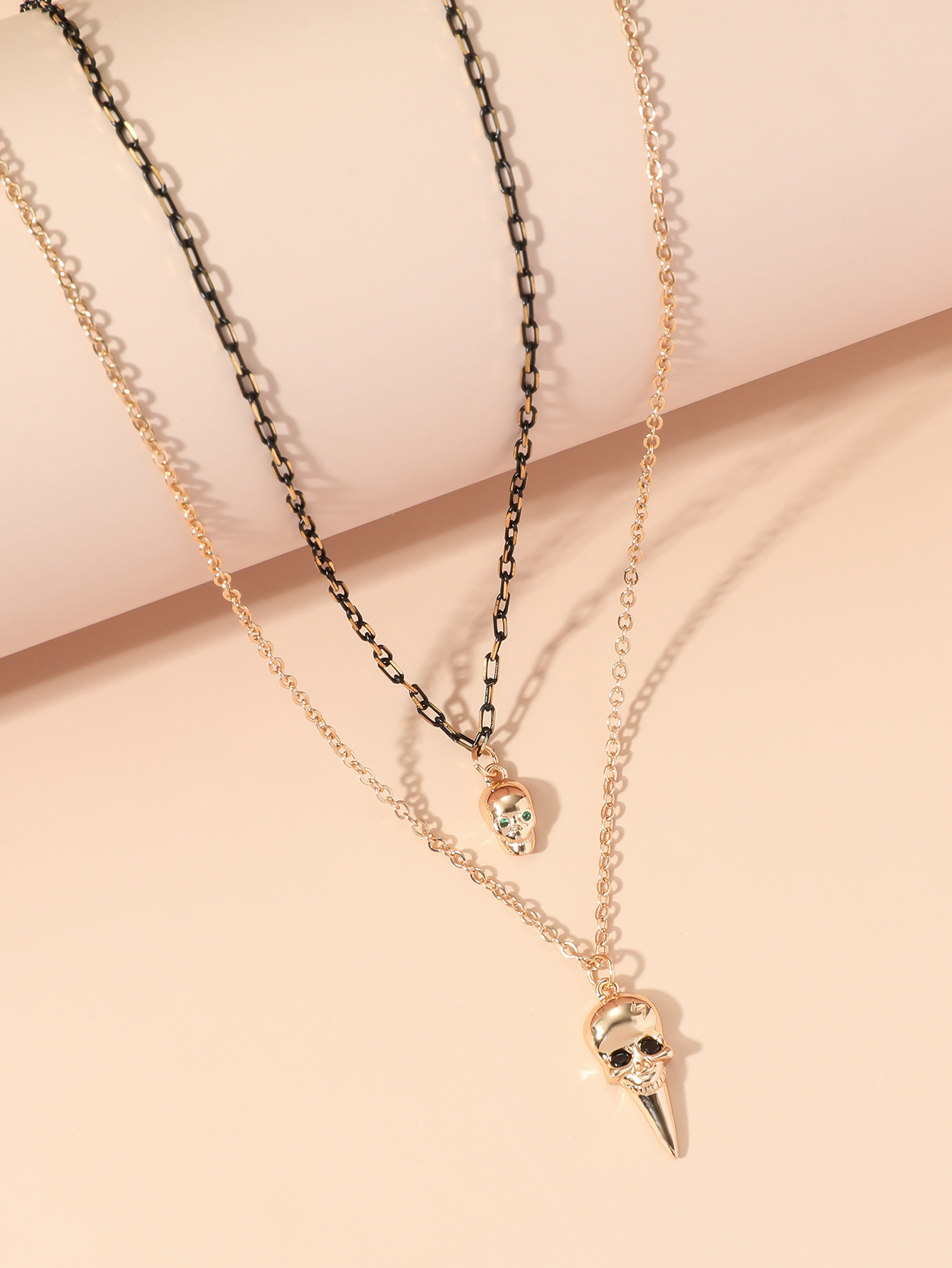 1 Piece Quantity Festival Occasion Fashion Skull Copper Plating Pendant Necklace 1 Piece