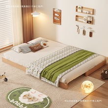 蒙氏地台床儿童床实木小户型男孩女孩卧室榻榻米床婴儿拼接抽拉床
