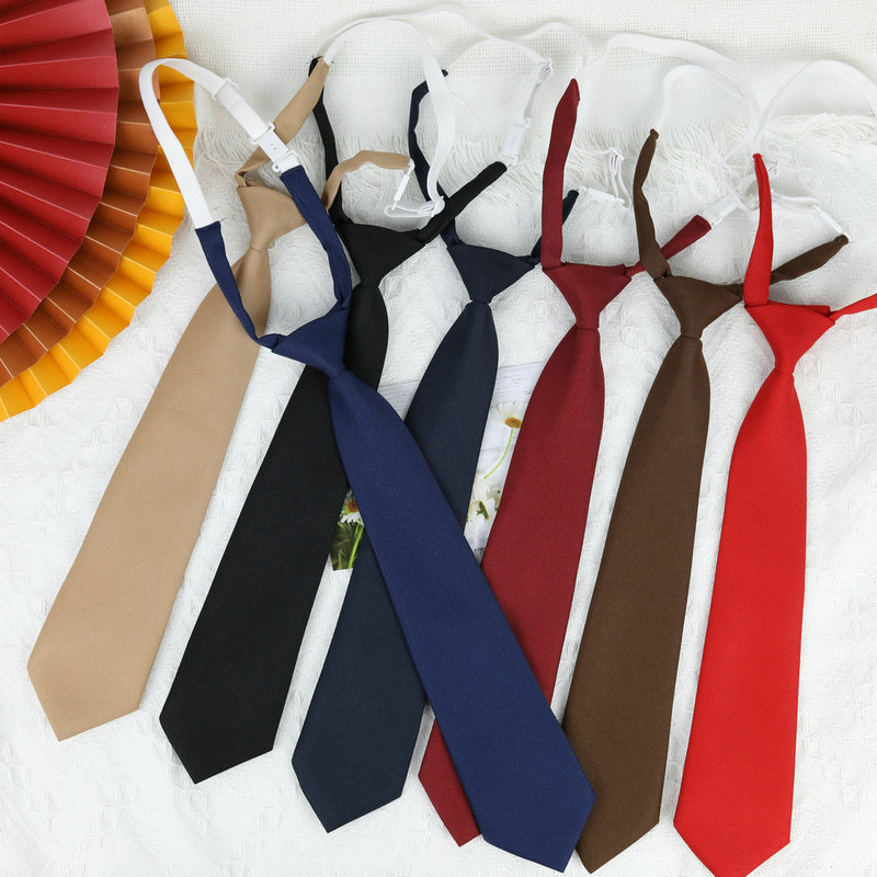 Japanese Style Simple Solid Color Tie Men's Bow Tie Women's JK Uniform Non-Tie School Uniform Couple's School Style Academic Uniform