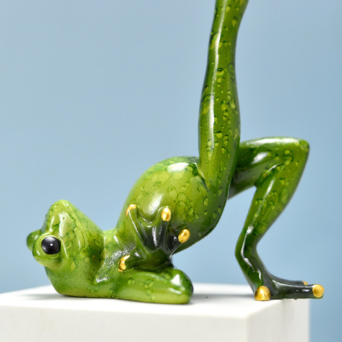 American Yoga Frog Pastoral Resin Crafts Decoration TV Cabinet Entrance Wine Cabinet Animal Ornaments