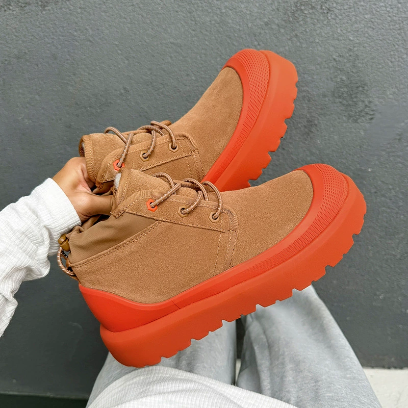 Снежные сапоги мужские зимние плюшевые меховые кустовые