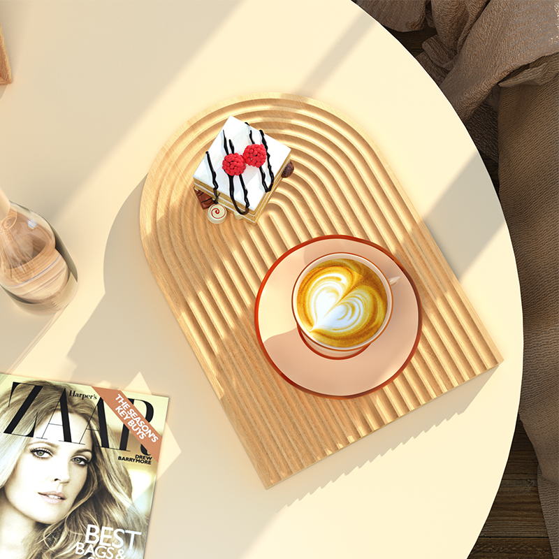 木质托盘日式侘寂风摆件摆盘拍摄道具拍照木制食品盘甜品台展示艺