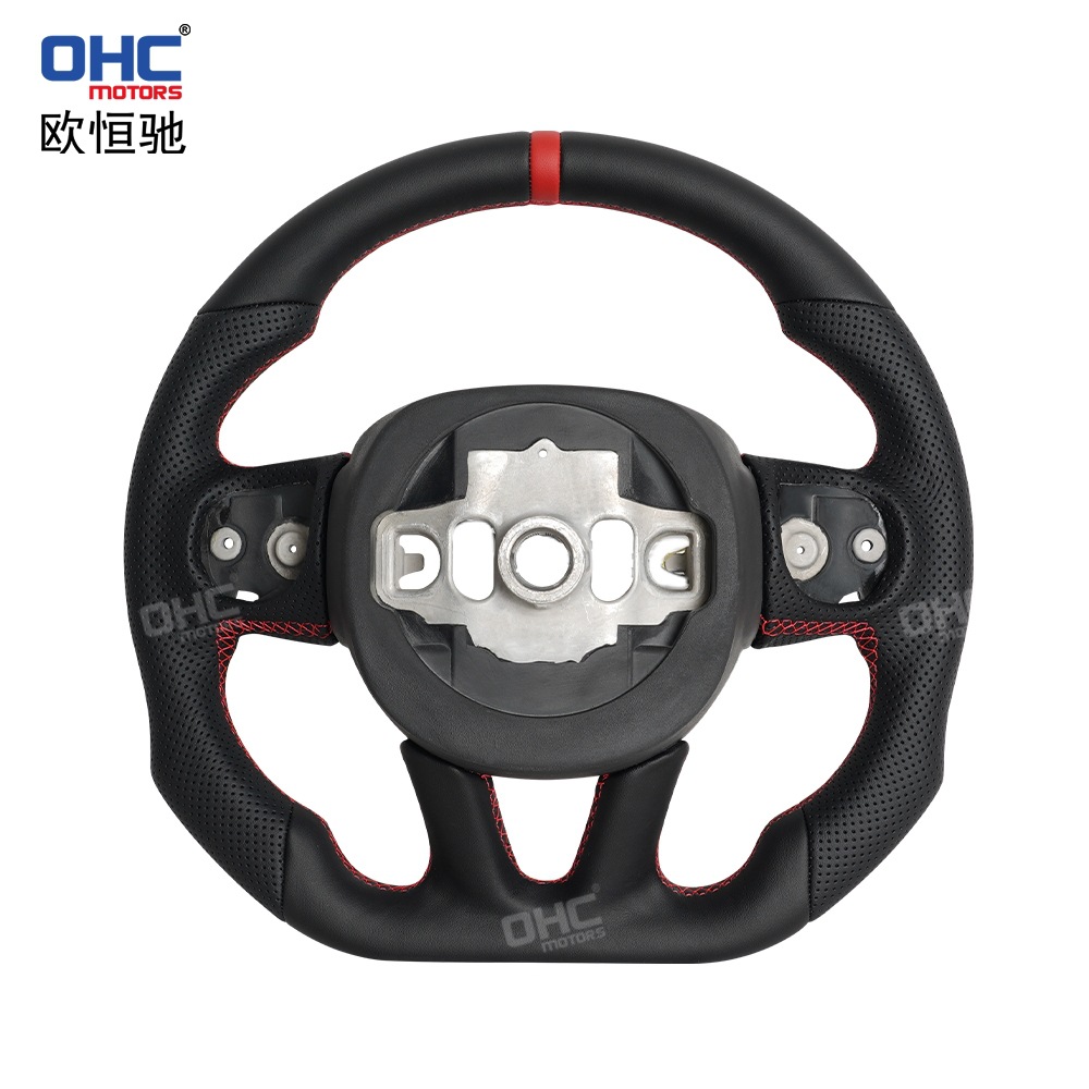Direct Shipment from the Us Warehouse Suitable for Dodge Challenger Srt Full Leather Flat-Bottom Sports Steering Wheel Upgrade Parts