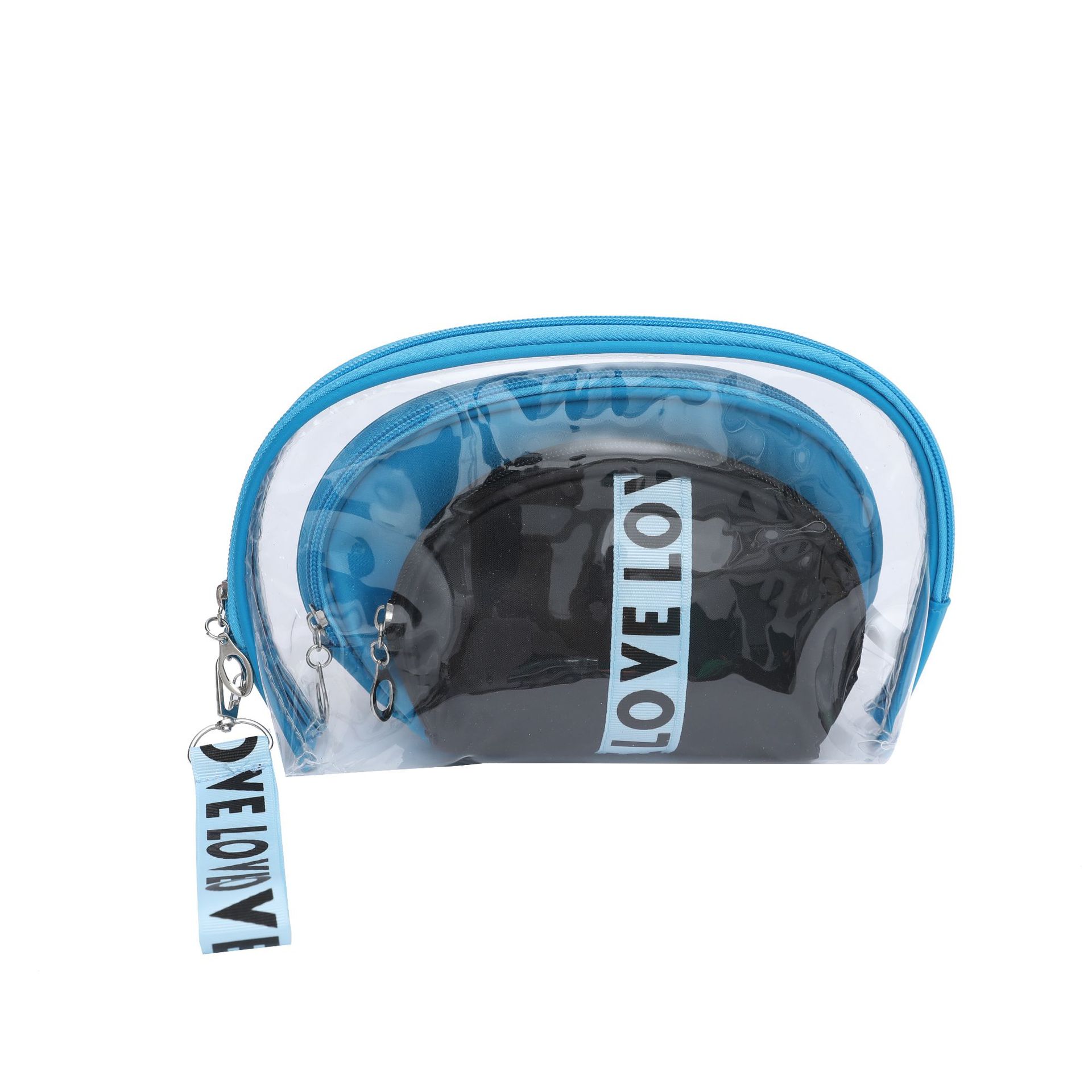 AMOR bolsa de cosméticos de tres piezas de semicírculo bolsa de viaje bolsa de lavado