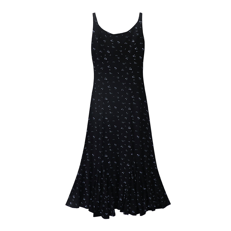 Autumn New French Style Pure Desire Style Small Sexy Slim Look Slim Ruffled Small Floral Slip Dress dress Long Dress Autumn New French Style Pure Desire Style Small Sexy Slim Look Slim Ruffled Small Floral Slip Dress dress Long Dress