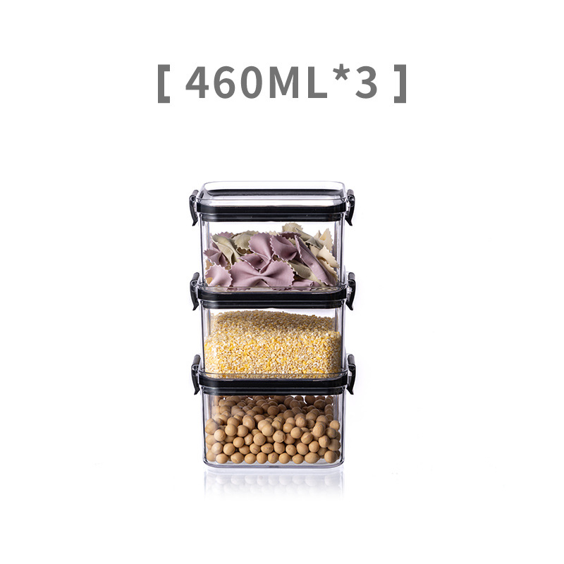 Tanque de sellado granos de cocina almacenamiento de grano de grano caja de plástico transparente de grado alimenticio bocadillos productos secos tanque de almacenamiento de té