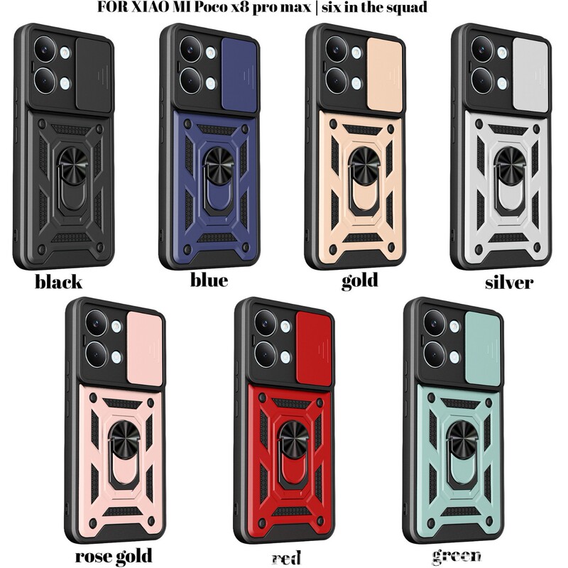Suitable for Xiaomi 17 15t Poco X8Pro F8 M8 Push-Window Protective Case F7 X6 M6 C65 Stand Cover