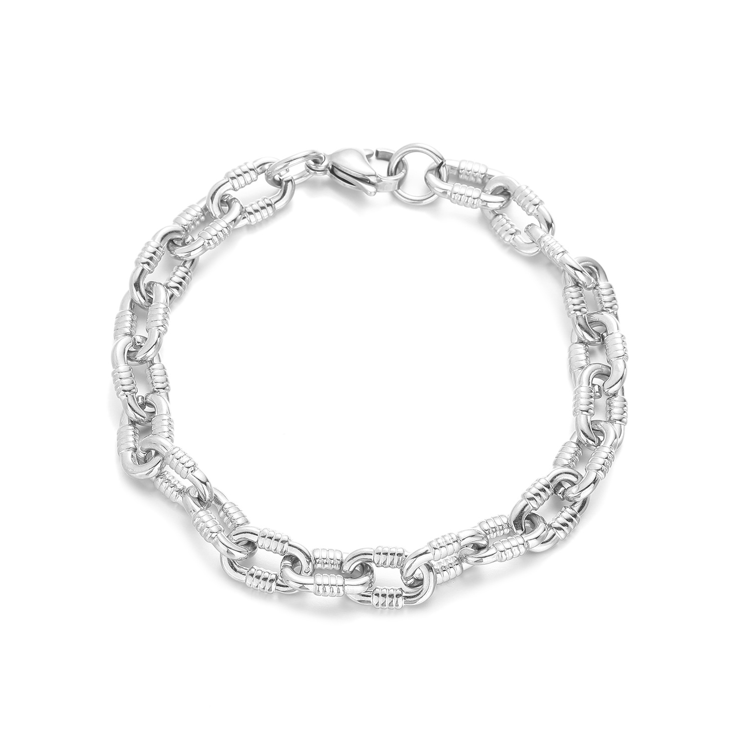 Vintage Style Titanium Steel Geometric Plating Men's Bracelets Necklace display picture 7